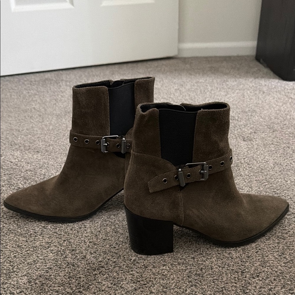 Nine West Dark Brown Ankle Booties